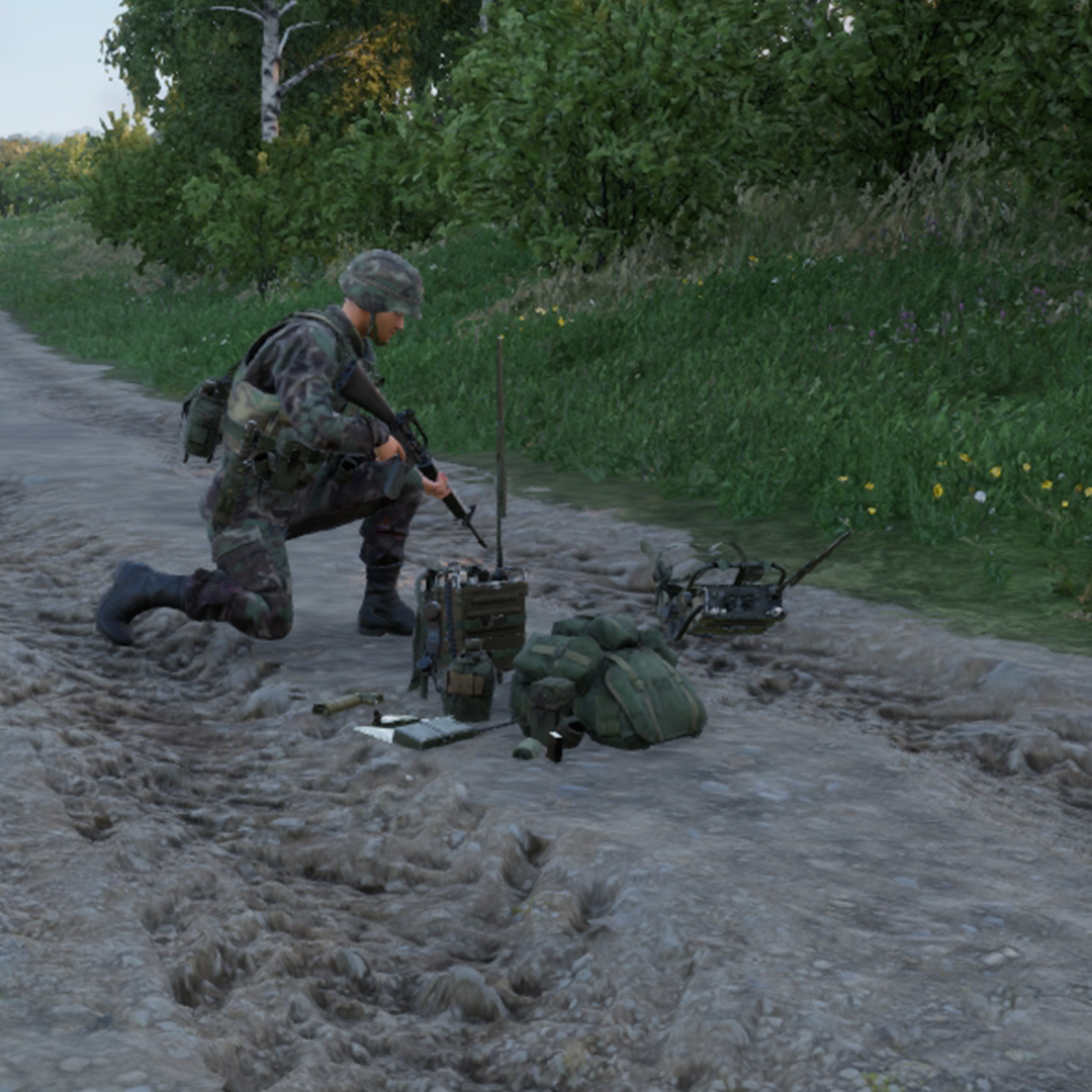 A deployed Rally Point radio